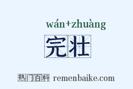 完壮是什么意思的图片